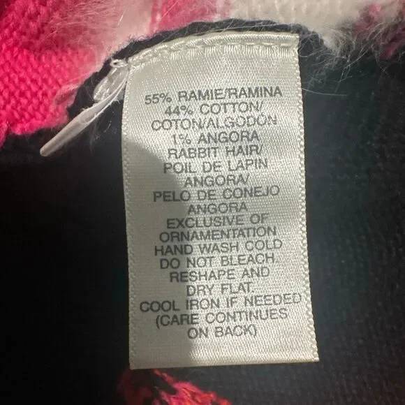 Vintage Susan Bristol Knit Cat Pattern Button Front Cardigan Black Multi XL - Picture 11 of 11